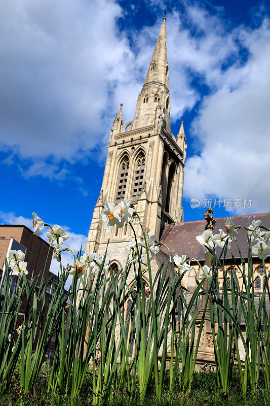 Bath Church, Cathedral and Flowers，英国